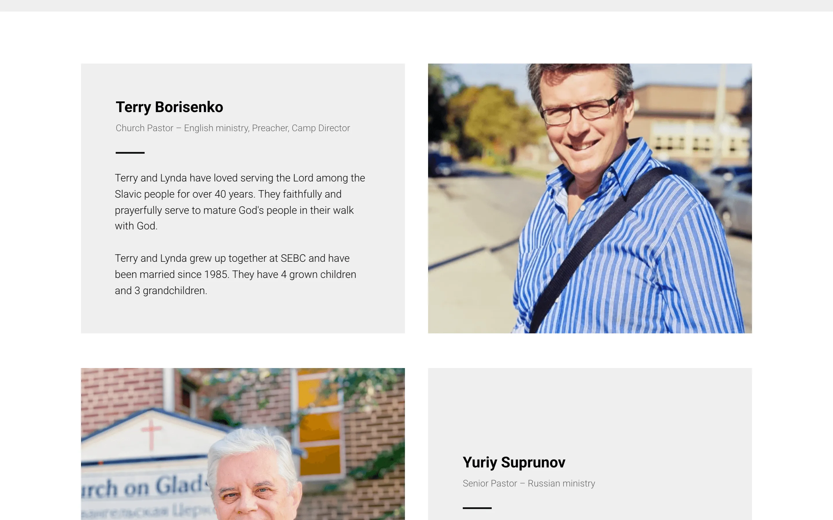 The leaders section of the new Church on Gladstone site, with both pastors